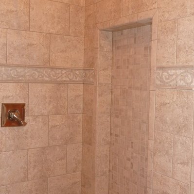 Porcelain tile shower